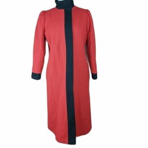 Vintage Sears woolblend long winter coat mao collar